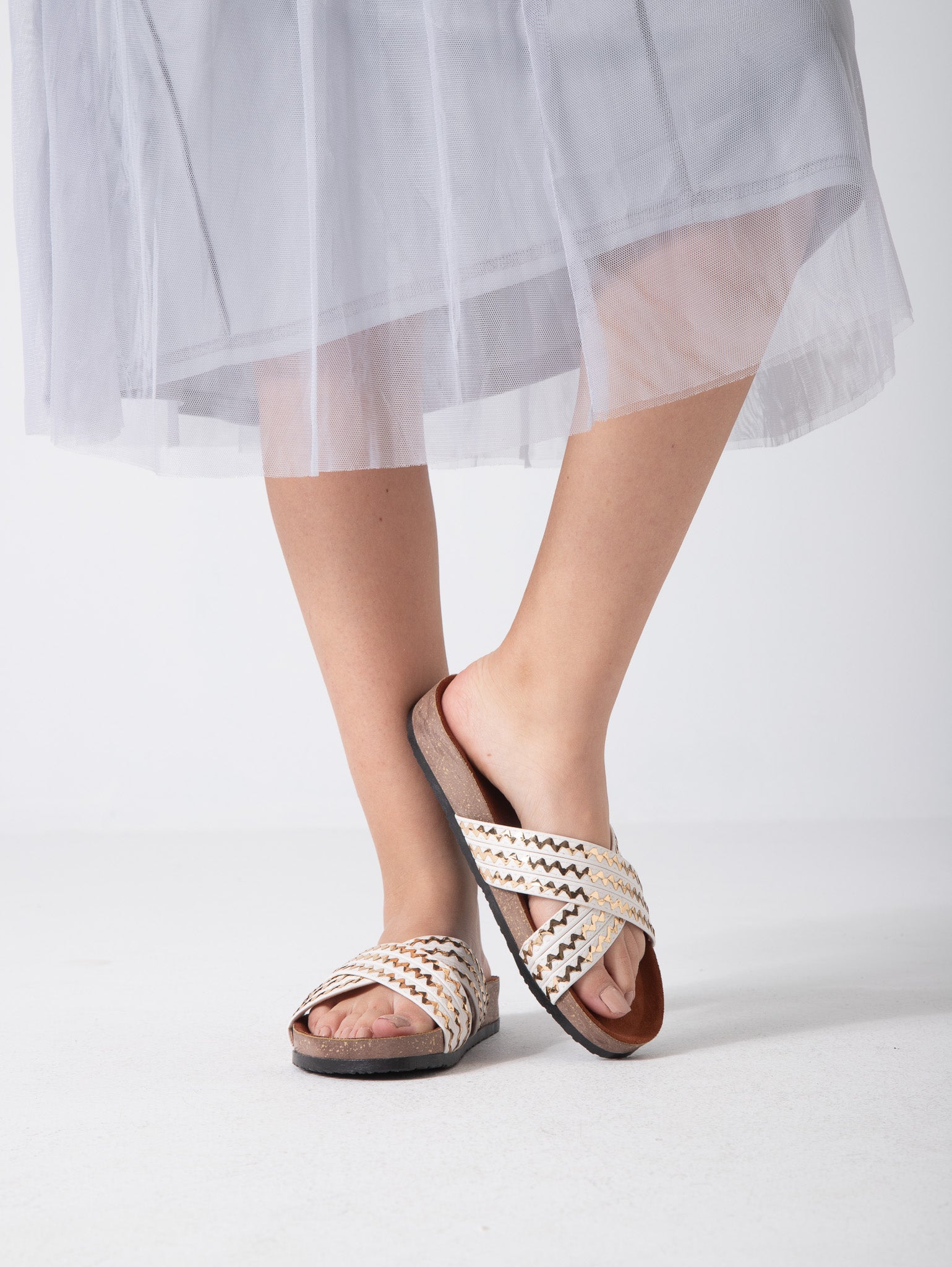 Ivory ZigZag Charm - white