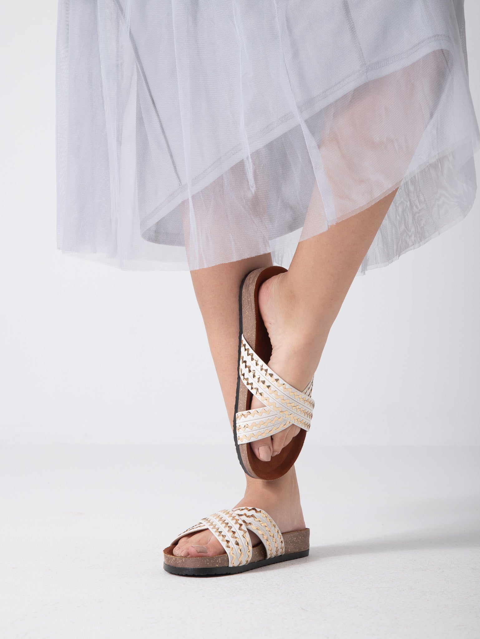 Ivory ZigZag Charm - white