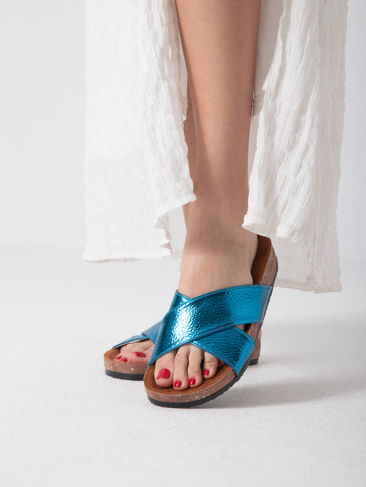 Metallic Stripe Pulse - blue