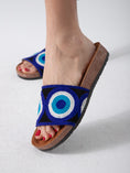 Load image into Gallery viewer, Eyelet Pattern Slip-On Slides
