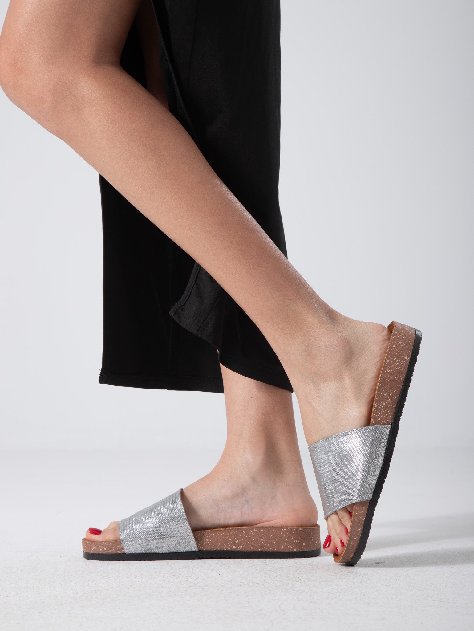 Shimmer Luxe Slide - gray