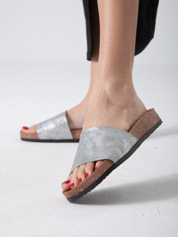 Shimmer Luxe Slide - gray