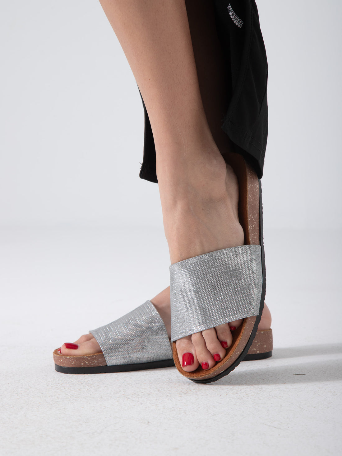 Shimmer Luxe Slide - gray