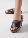 Load image into Gallery viewer, Luxe Line Slides - black
