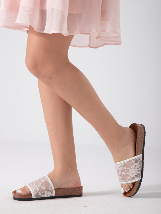 Floral Lace Muse - white