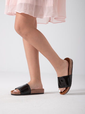 Glossy Day Slide - black