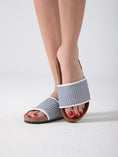 Load image into Gallery viewer, Statement Orb Detail Flat Mules - baby blue

