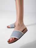 Load image into Gallery viewer, Statement Orb Detail Flat Mules - baby blue
