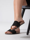 Load image into Gallery viewer, Lace Touch Slides - black

