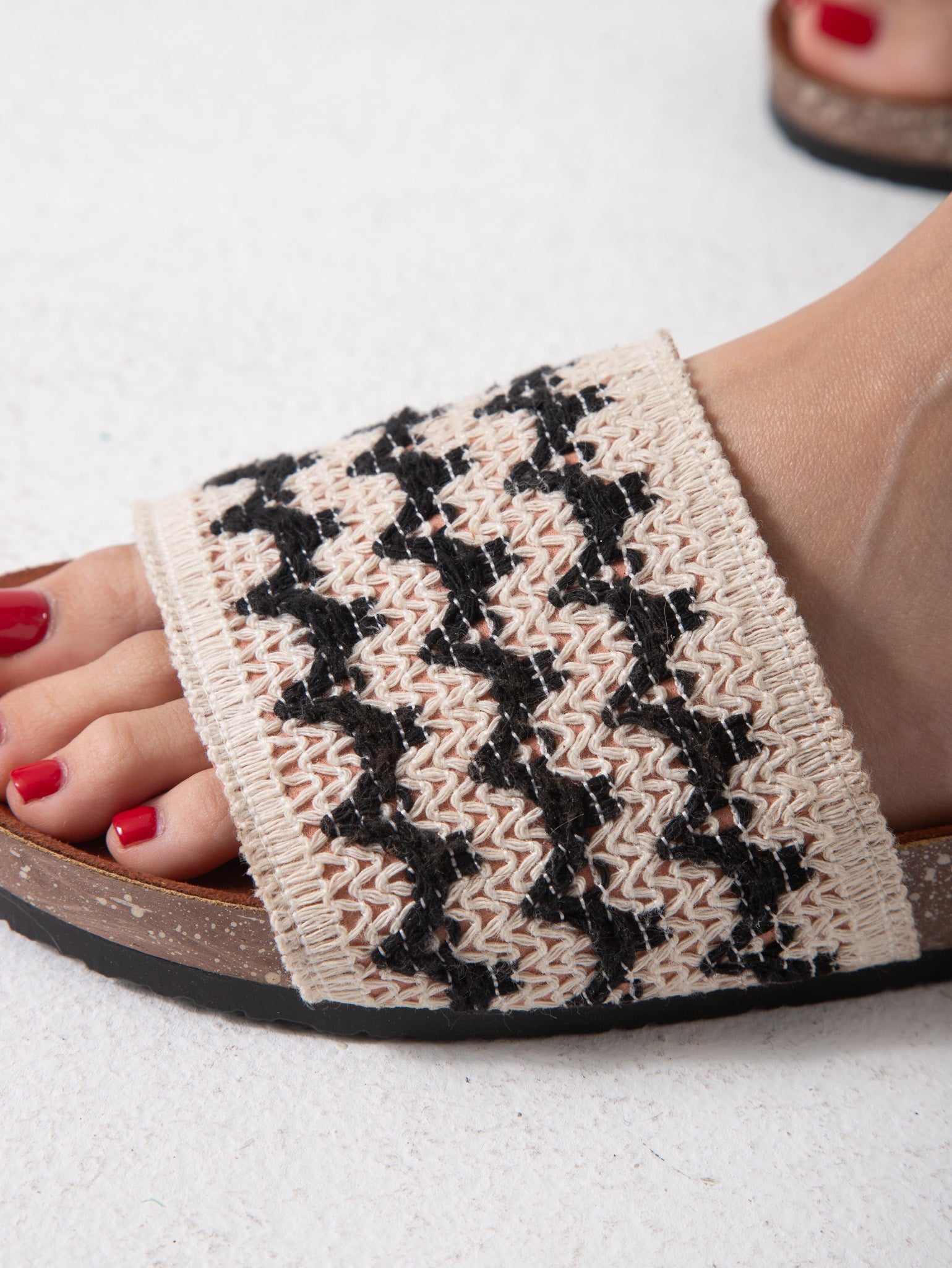 Tropic Zigzag Slide - black