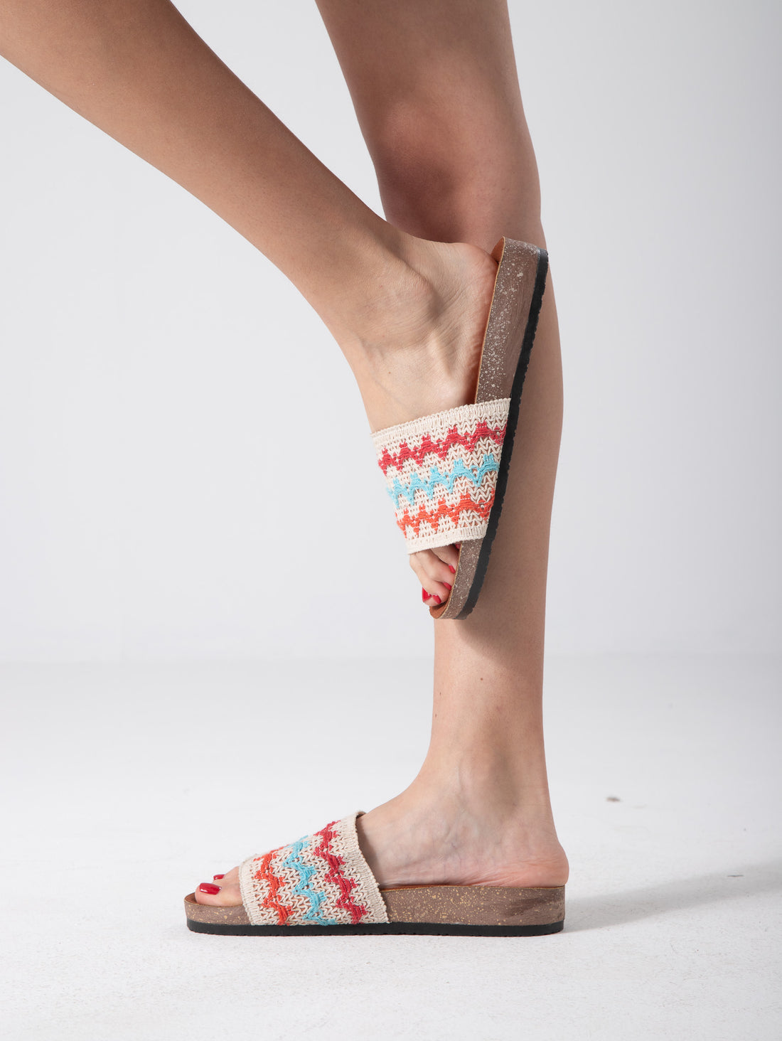 Tropic Zigzag Slide - blue