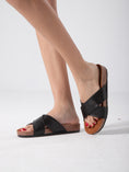 Load image into Gallery viewer, Open-Toe Cross Strap - black
