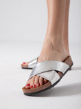 Load image into Gallery viewer, Open-Toe Cross Strap - silver
