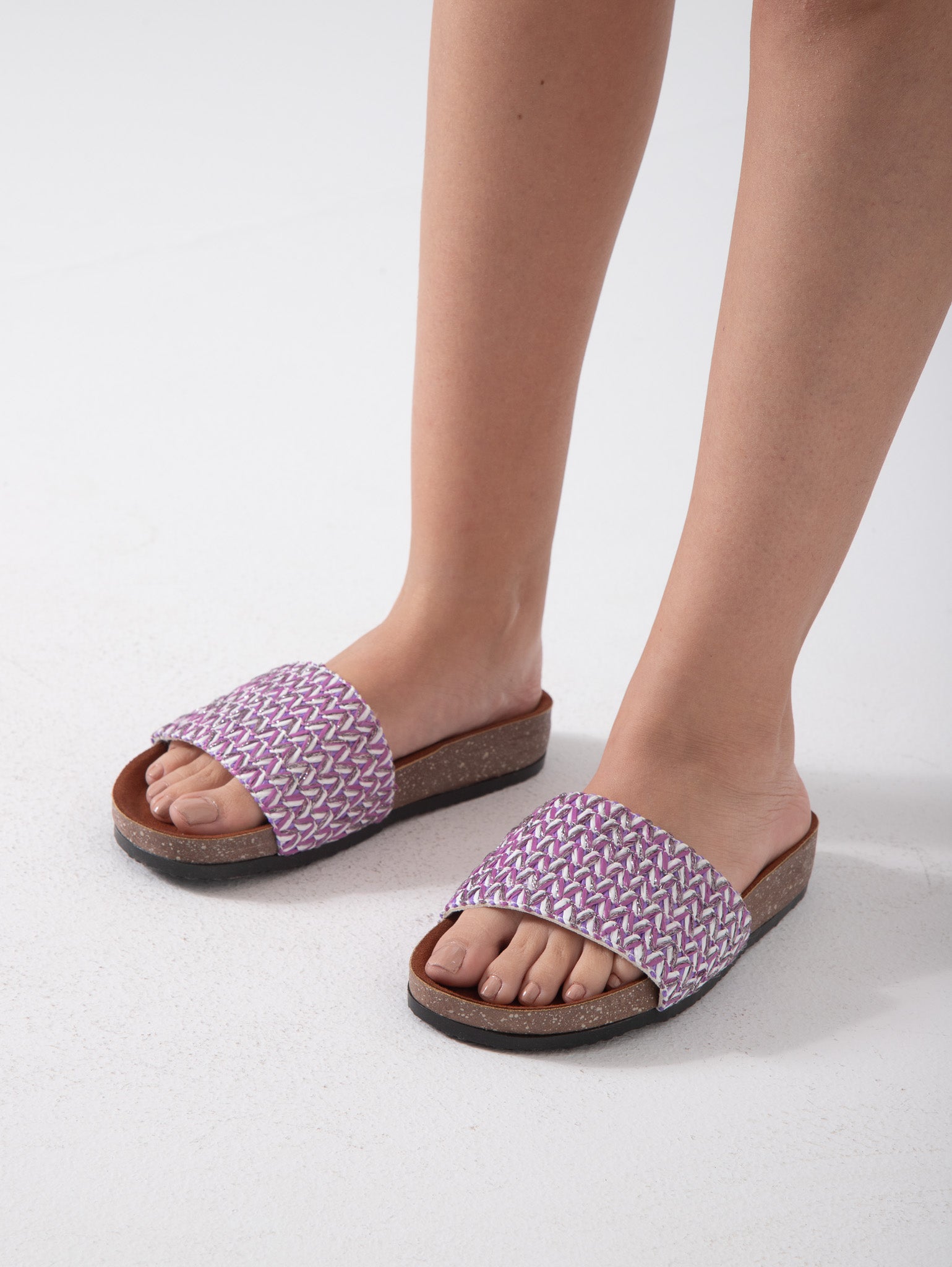 Lustro Weave Slide - purple