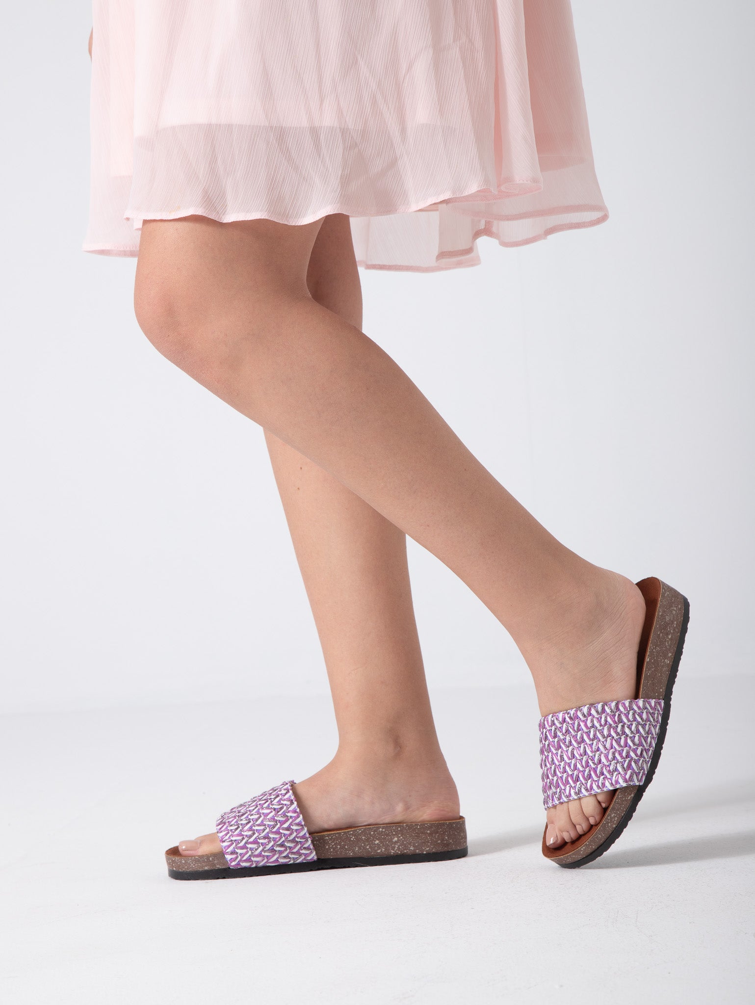 Lustro Weave Slide - purple
