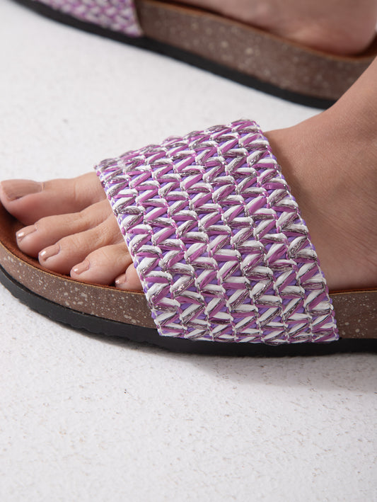 Lustro Weave Slide - purple