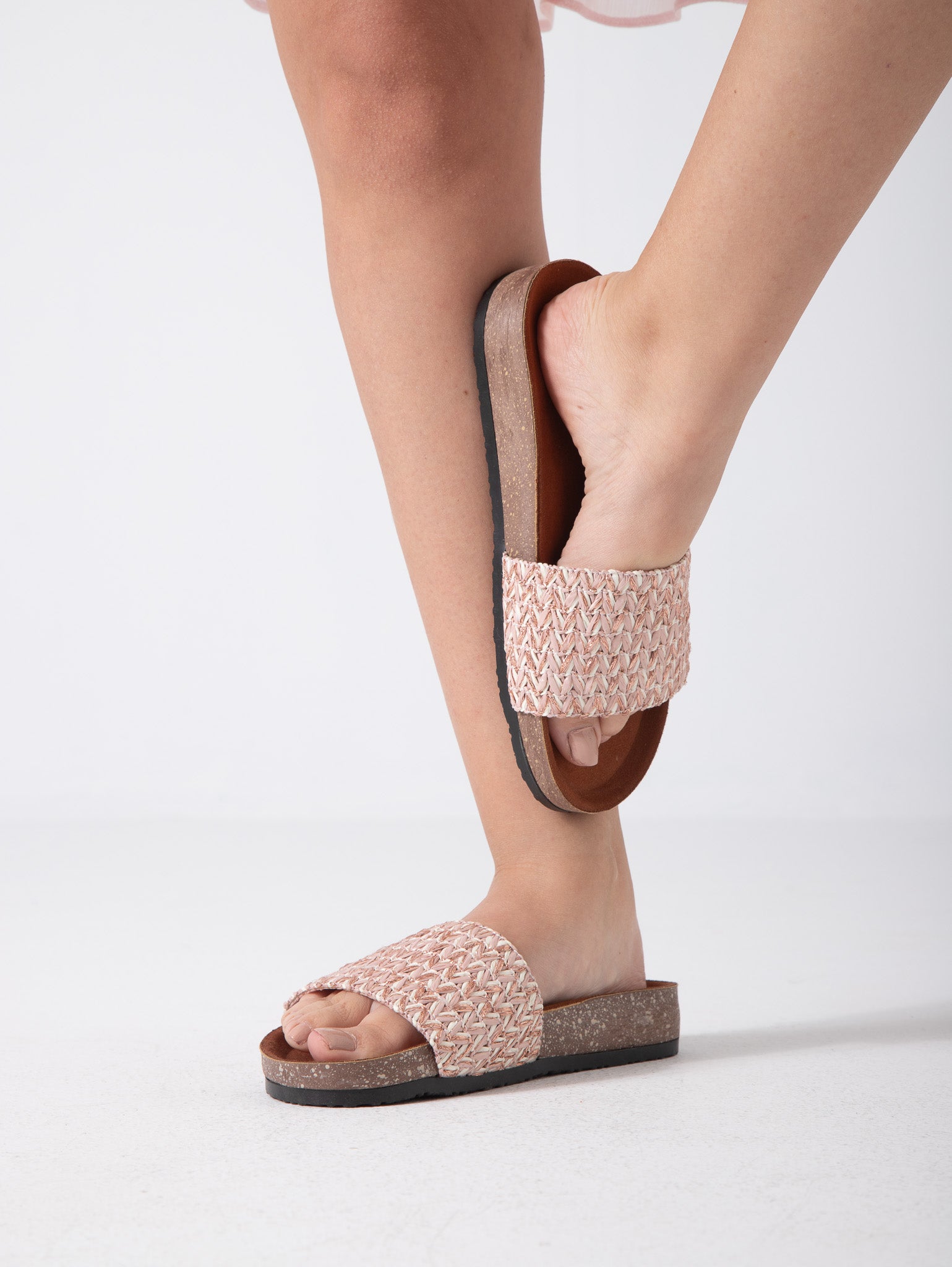 Lustro Weave Slide - pink
