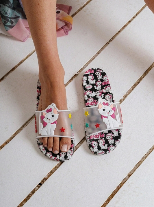Marie Cat Cartoon Slide - BLACK