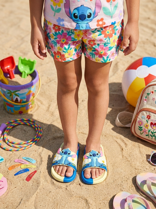 Stitch Two-Tone Slides - blue