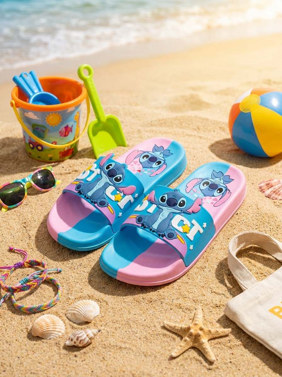 Stitch Two-Tone Slides - pink