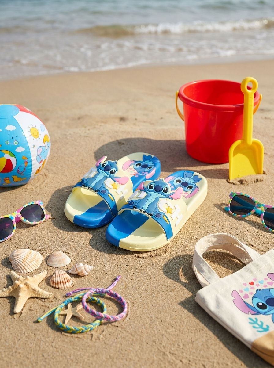 Stitch Two-Tone Slides - blue