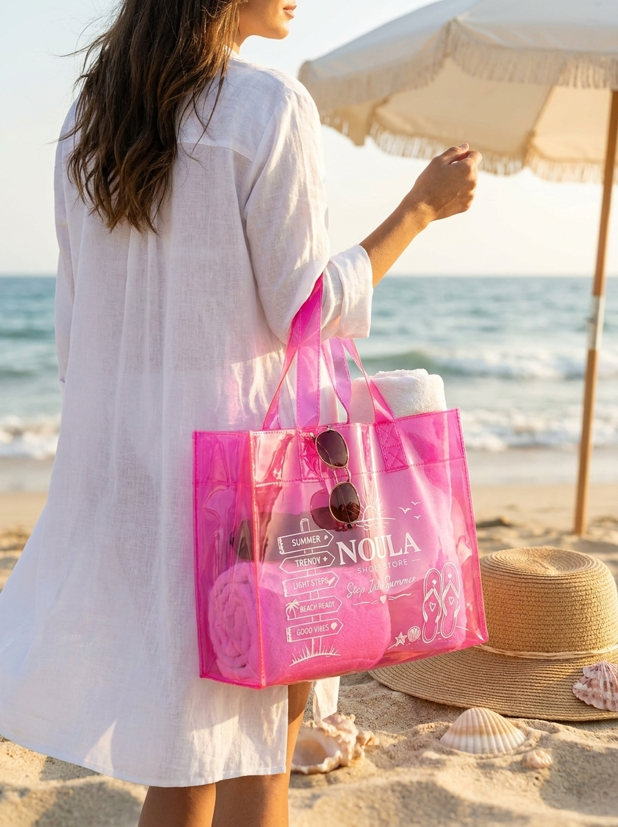 Noula Beach Bag - fushia