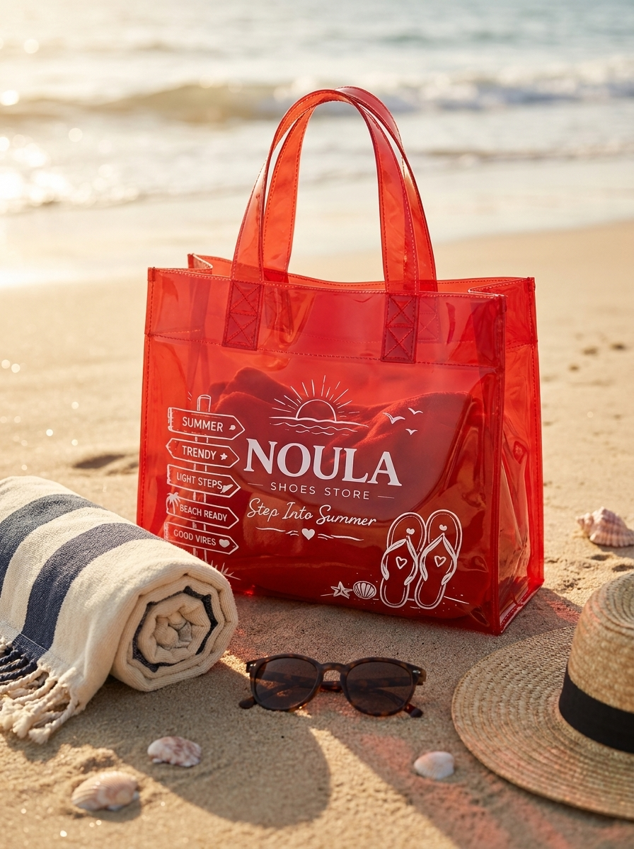 Noula Beach Bag  - red