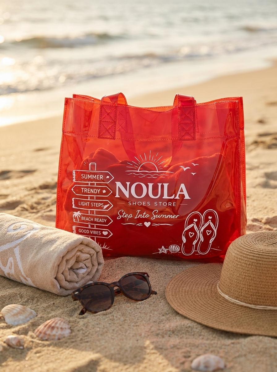 Noula Beach Bag  - red