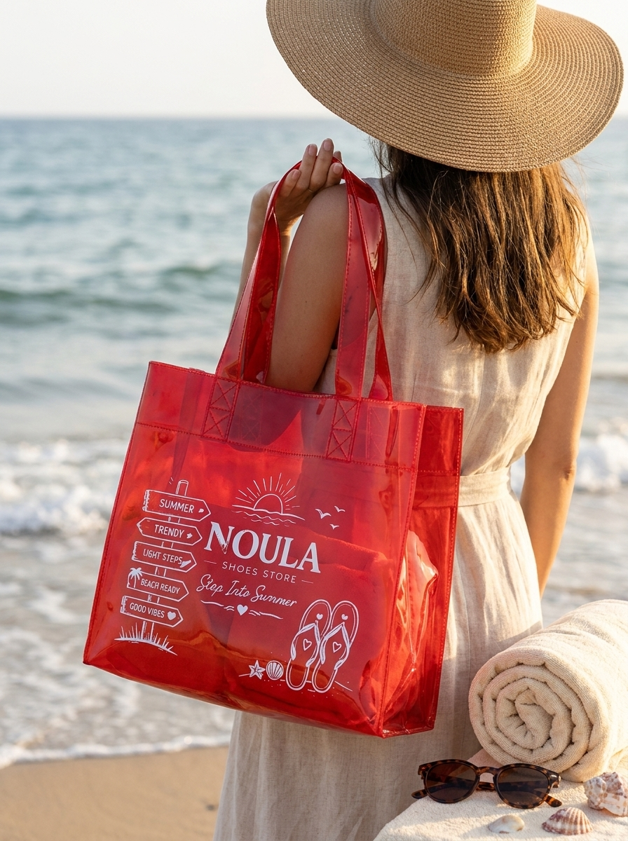 Noula Beach Bag  - red
