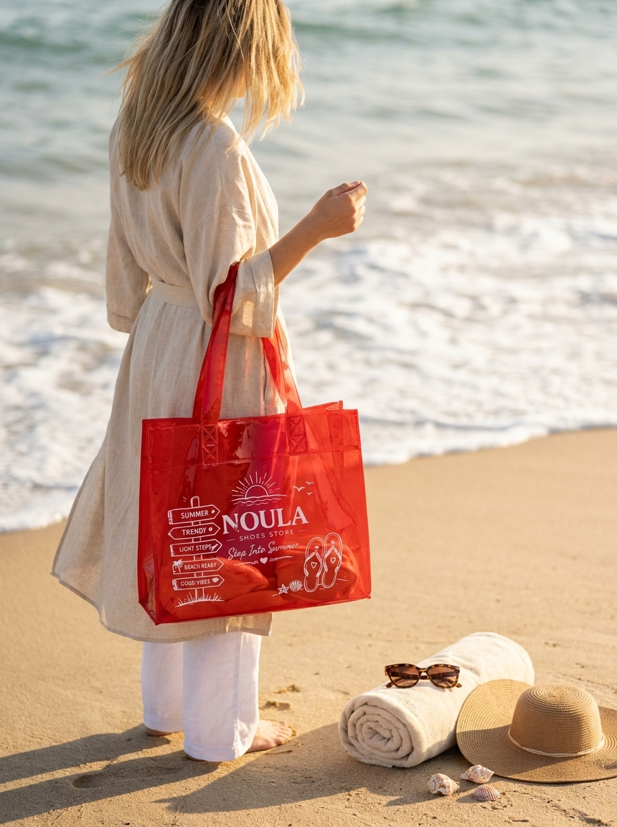 Noula Beach Bag  - red