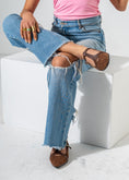 Load image into Gallery viewer, Elegant Buckled T-Strap Flats-BROWN
