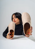 Load image into Gallery viewer, Embossed Croc-Effect Comfort Clogs-BEIGE
