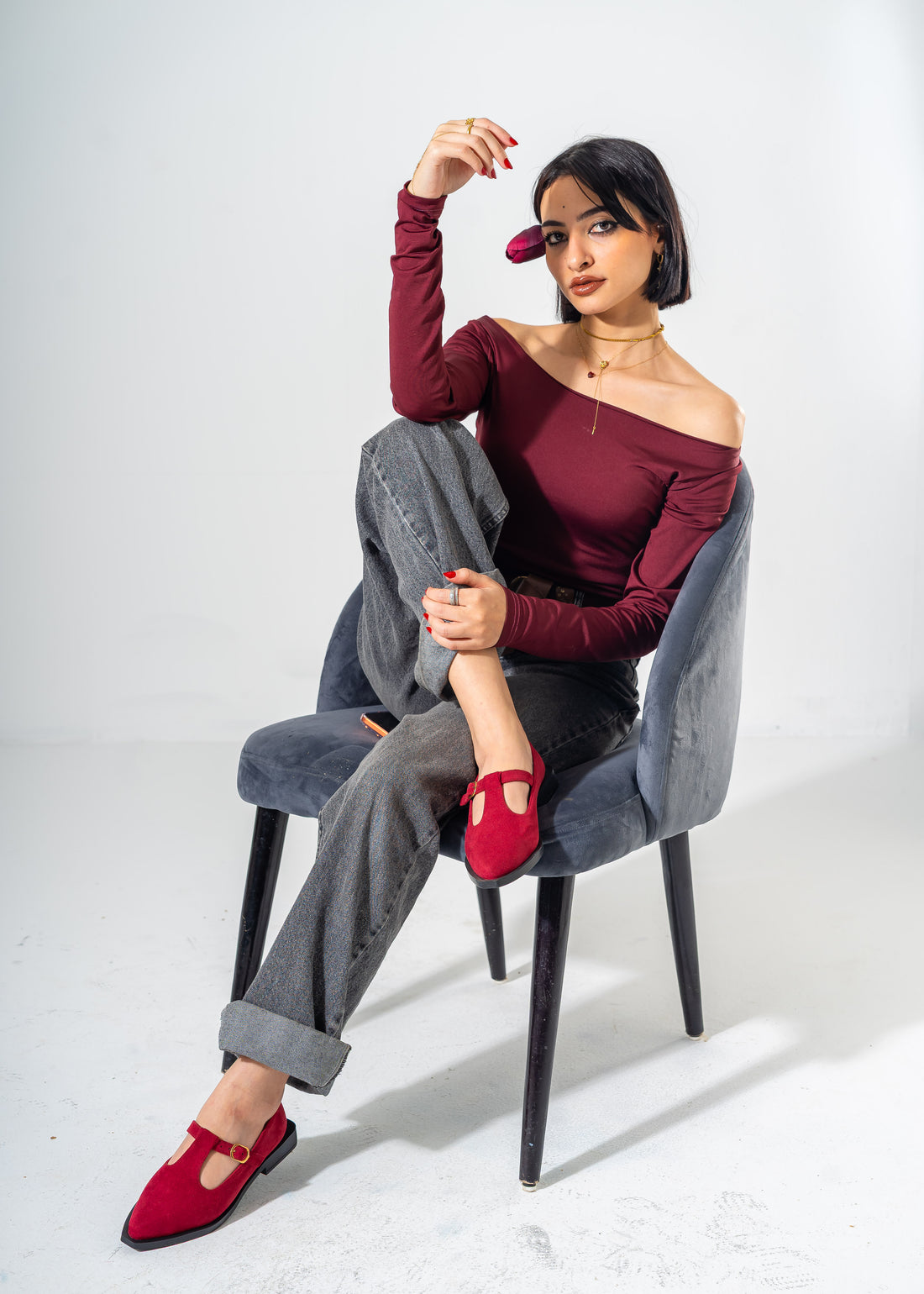The Essential T-Bar Flats-RED