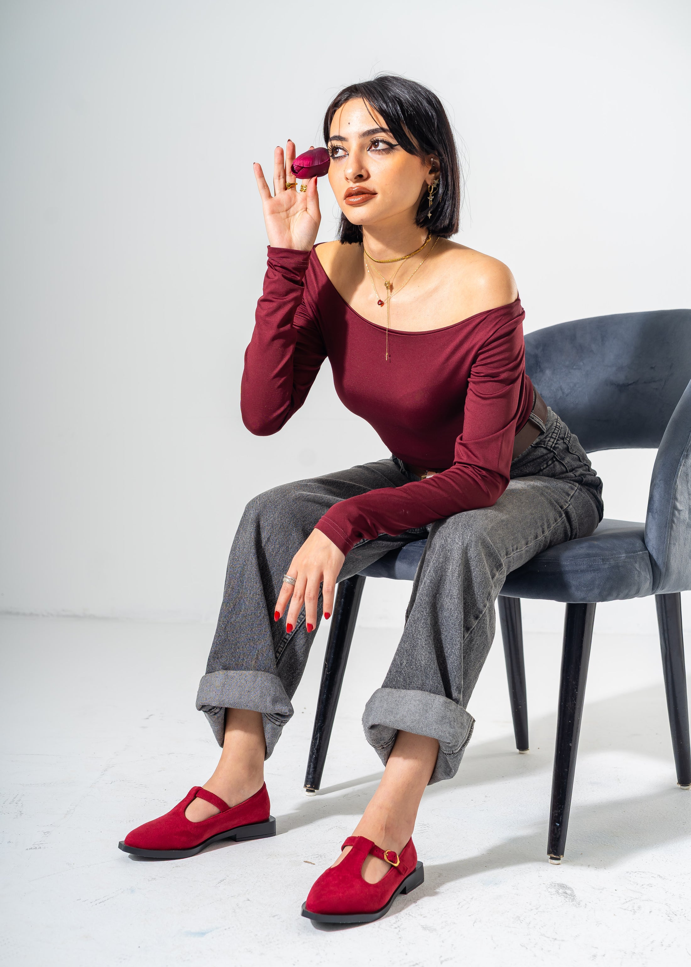 The Essential T-Bar Flats-RED