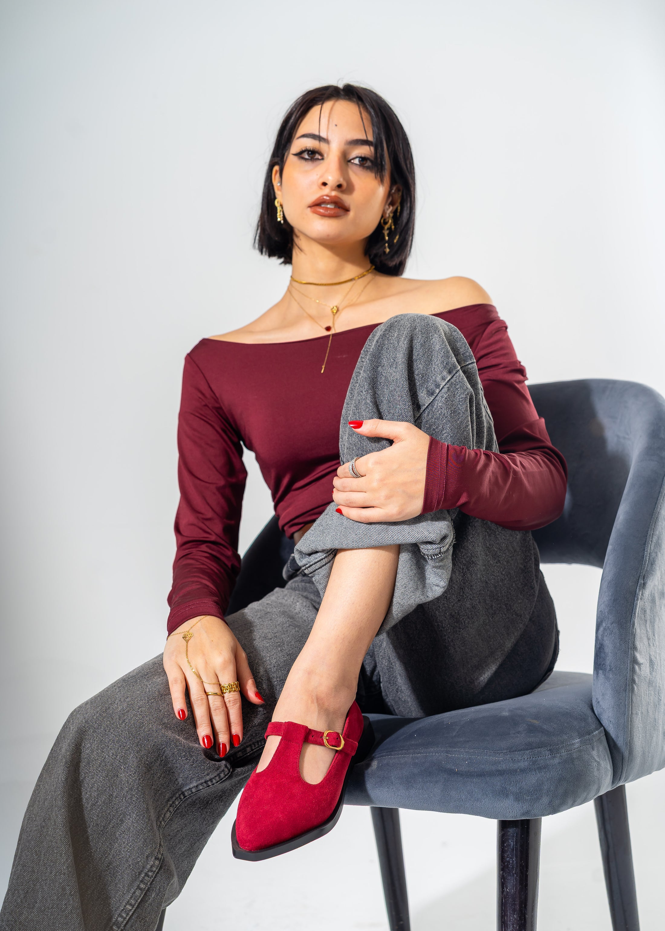 The Essential T-Bar Flats-RED