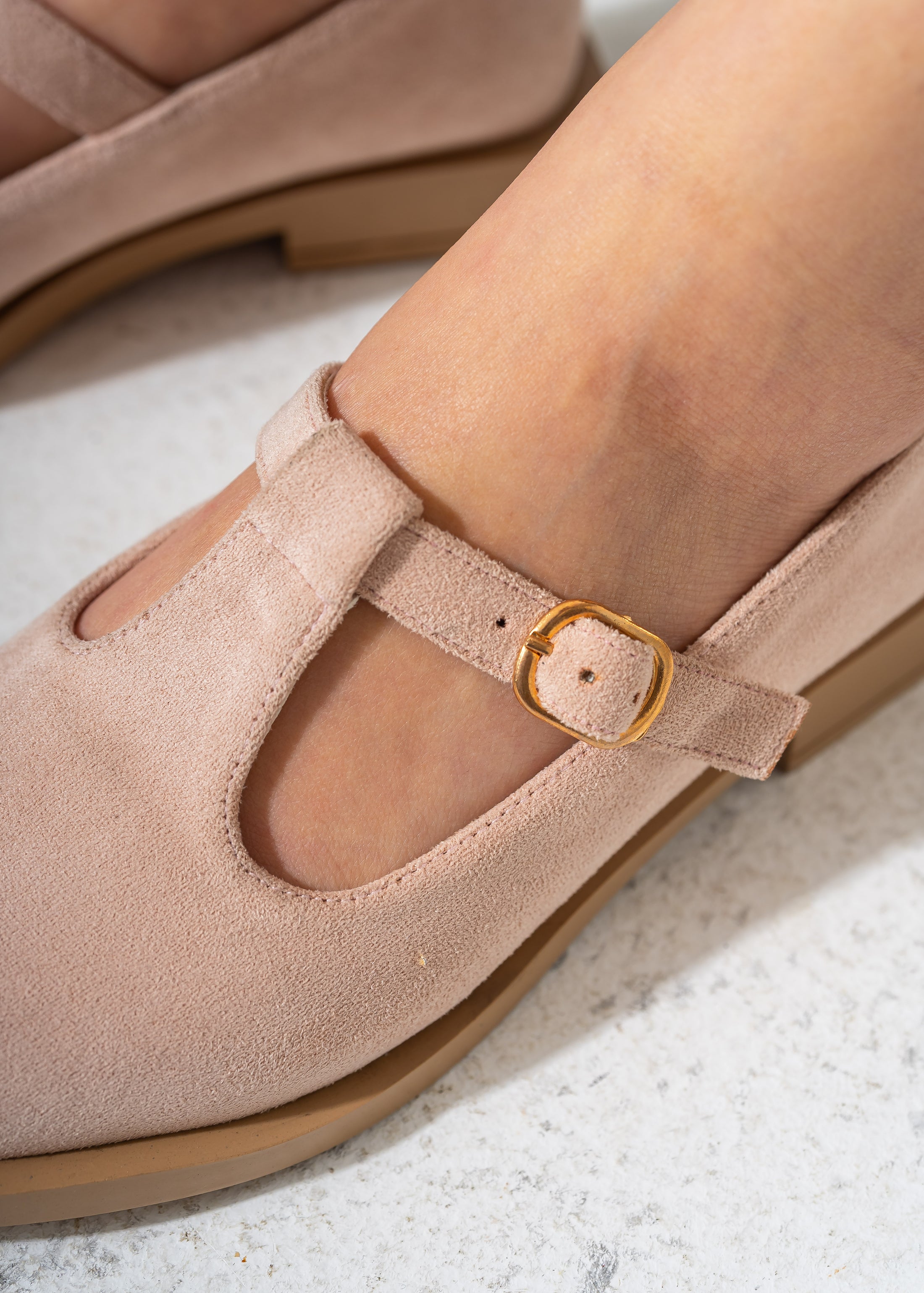 The Essential T-Bar Flats-PINK