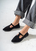 Load image into Gallery viewer, The Essential T-Bar Flats-BLACK

