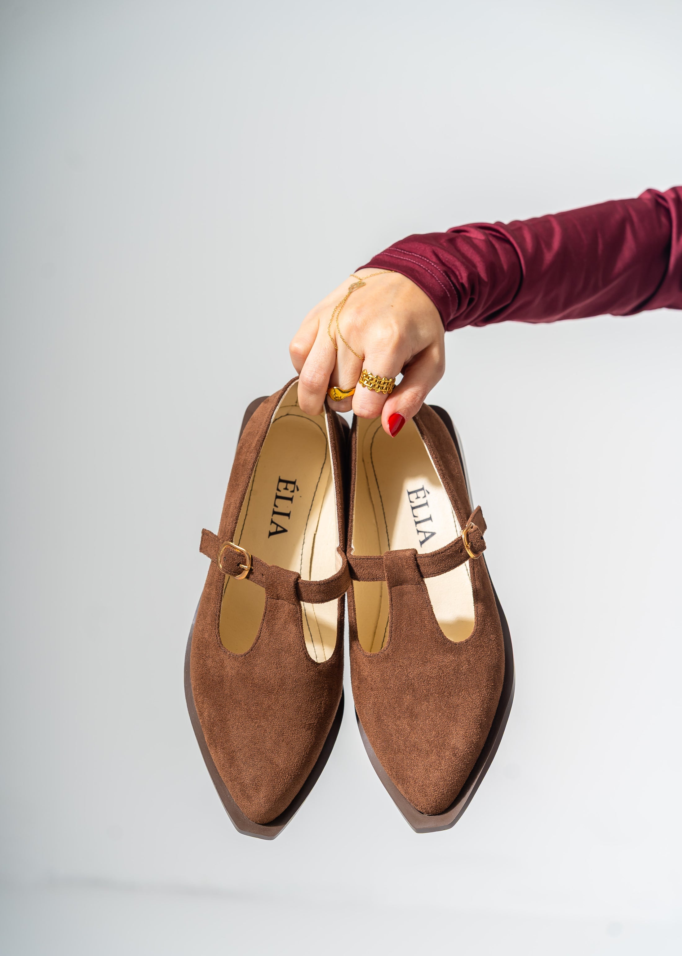 The Essential T-Bar Flats-BROWN