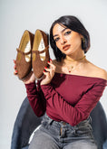 Load image into Gallery viewer, The Essential T-Bar Flats-BROWN
