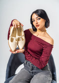 Load image into Gallery viewer, The Artisan T-Strap Flats -BEIGE
