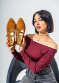 Load image into Gallery viewer, The Essential T-Bar Flats-CAMEL
