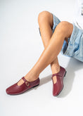Load image into Gallery viewer, Minimalist Mary Jane Flats-MAROON

