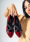 Load image into Gallery viewer, Bella Criss-Cross Flats-MAROON
