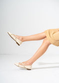 Load image into Gallery viewer, Bella Criss-Cross Flats-BEIGE
