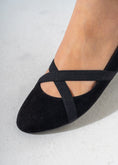 Load image into Gallery viewer, VelvetCriss Suede Flats-BLACK
