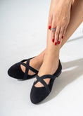 Load image into Gallery viewer, VelvetCriss Suede Flats-BLACK
