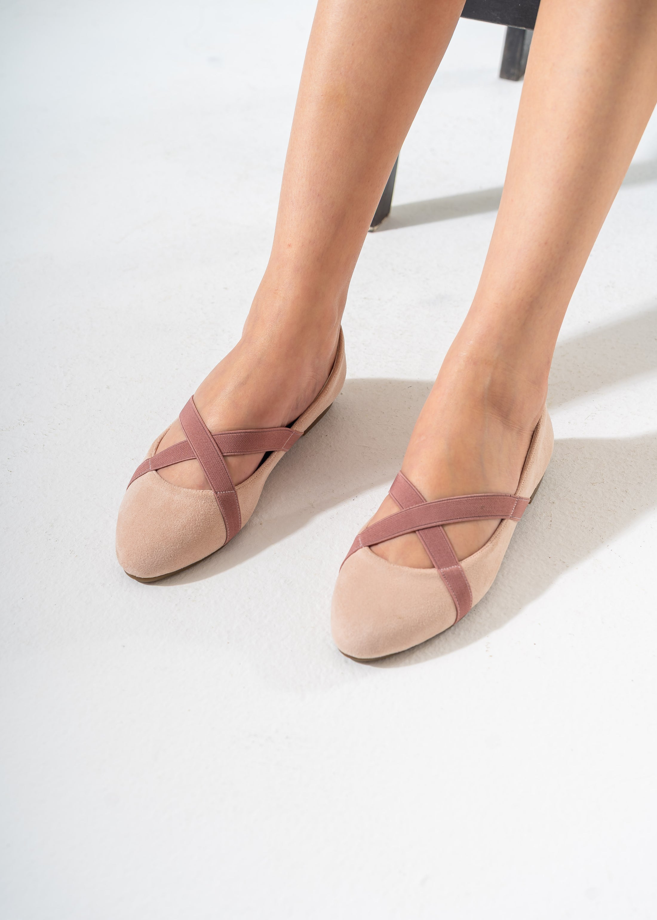 VelvetCriss Suede Flats-PINK
