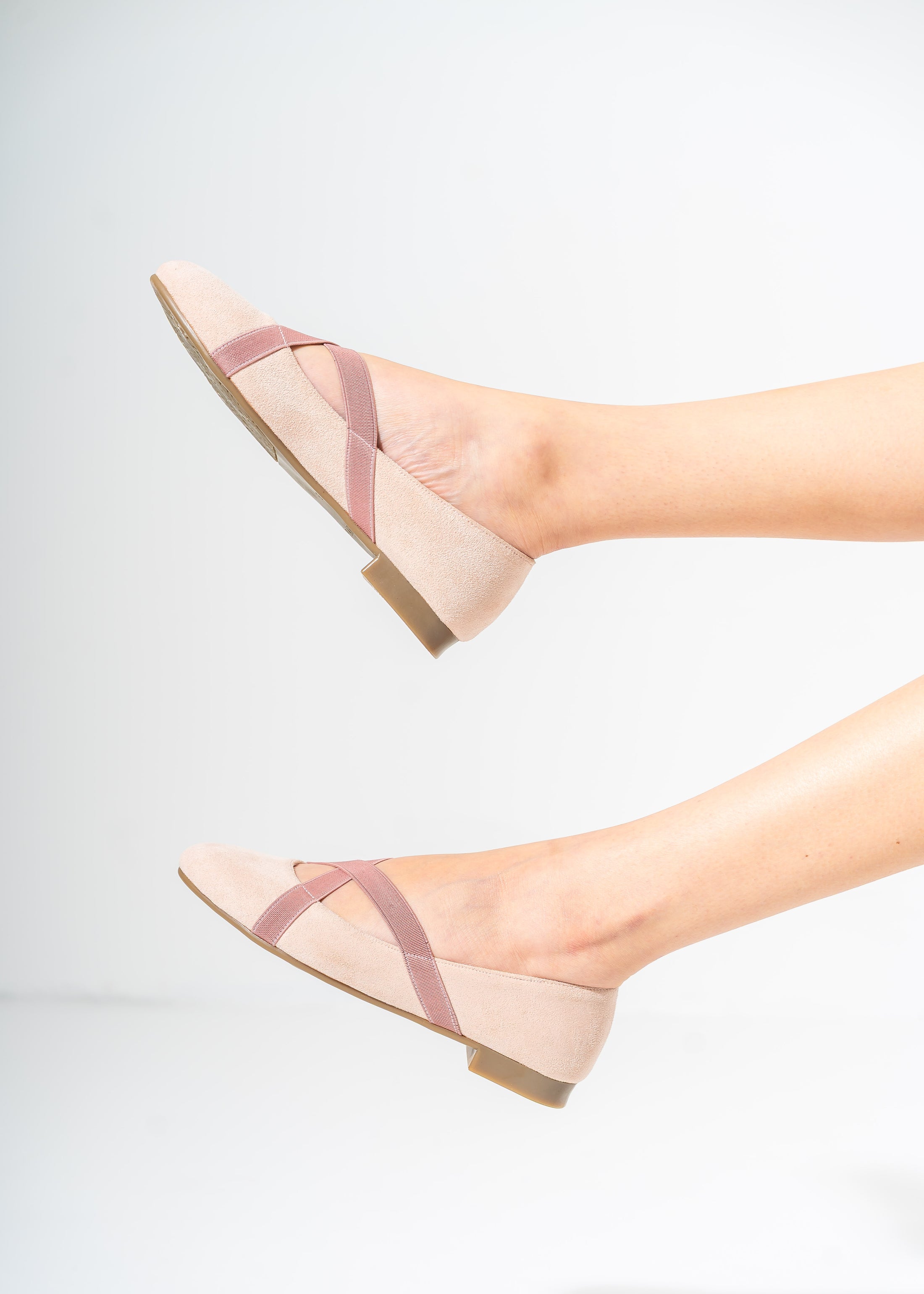 VelvetCriss Suede Flats-PINK