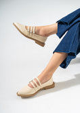 Load image into Gallery viewer, Patent Multi-Strap Buckle Flats-BEIGE
