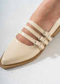 Load image into Gallery viewer, Patent Multi-Strap Buckle Flats-BEIGE
